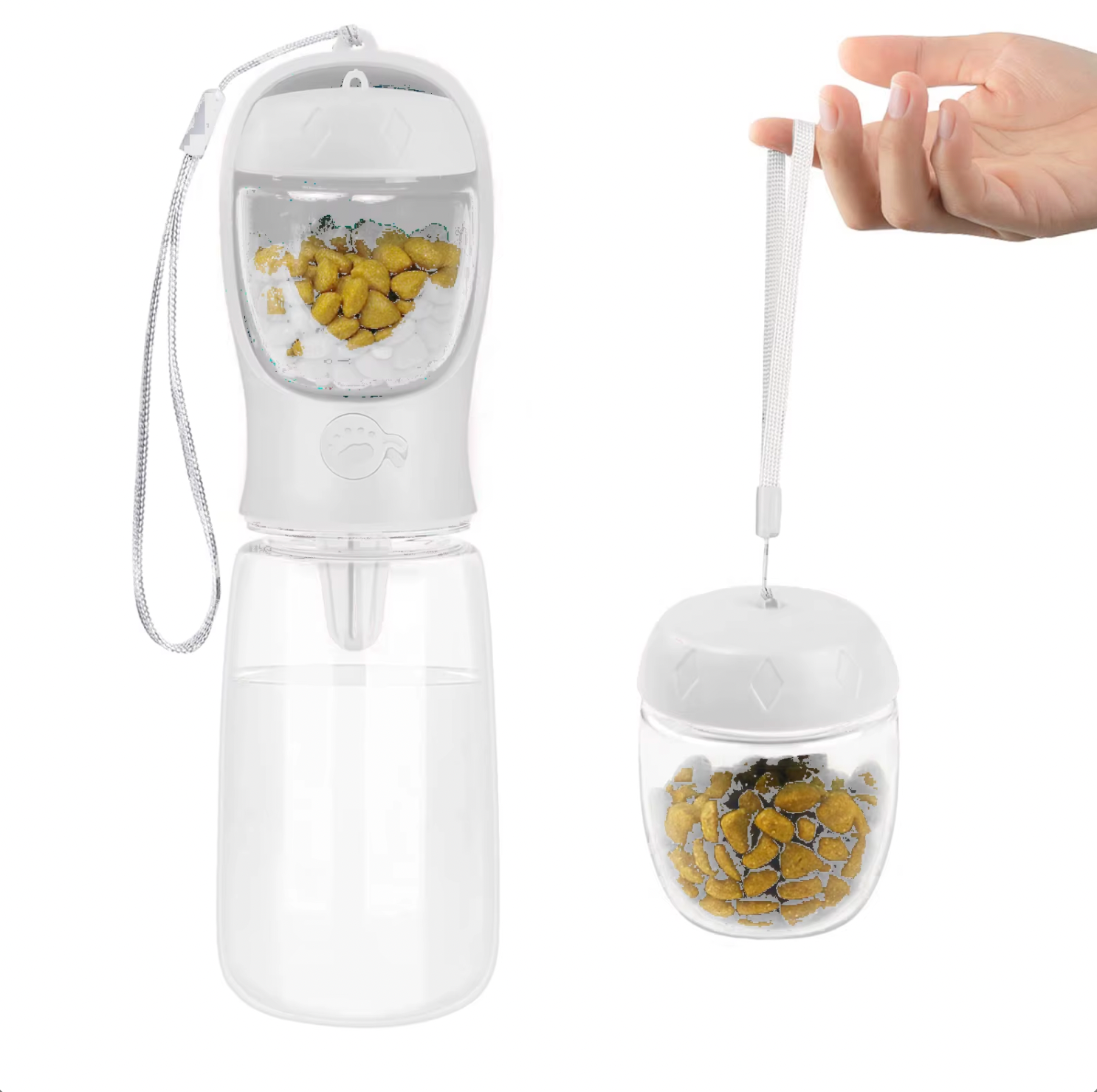 Dispensador portátil de comida y agua