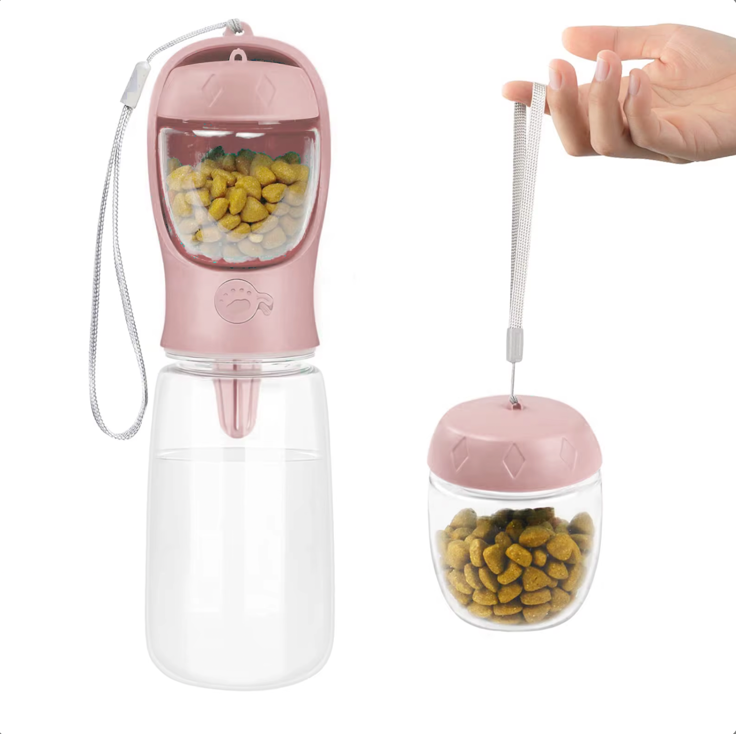 Dispensador portátil de comida y agua